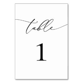 Numeração De Mesa Número da Tabela Mínima Preta e Branco