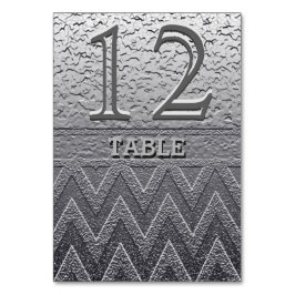 Numeração De Mesa Número da Tabela | Modern Silver Chevron