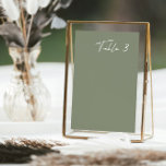 Numeração De Mesa Número da Tabela Moderna de Casamento Verde Dusty<br><div class="desc">A simplicidade do design lhe permite complementar sem esforço qualquer tema de casamento ou estilo de decoração, fazer-o como uma escolha versátil para o seu dia especial. A tipografia nítida e a design elegante criam um olhar moderno e sofisticado, dando o tom para uma celebração memorável de casamento. Projetado para...</div>