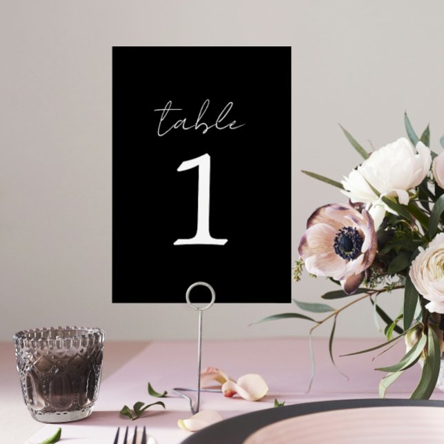 Numeração De Mesa Número da Tabela Negra Negra de Casamento Verdadei (Criador carregado)
