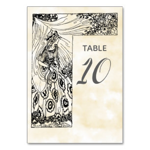 Numeração De Mesa Número da Tabela Princesa de Fairytale