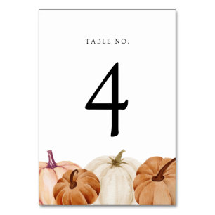 Numeração De Mesa Número da Tabela Pumpkins