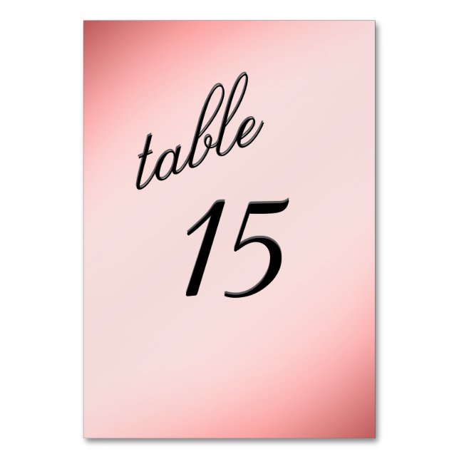 Numeração De Mesa Número da Tabela Rosa Dusty (Frente)