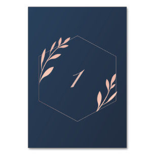 Numeração De Mesa Número da Tabela Rosa e Azul-marinho