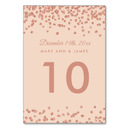 Numeração De Mesa Número da Tabela Rosa Glitter Confetti Blush com G