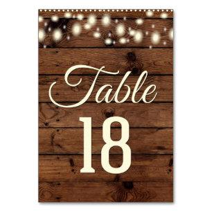 Numeração De Mesa Número da Tabela Rústica, Número 18, Oitenta