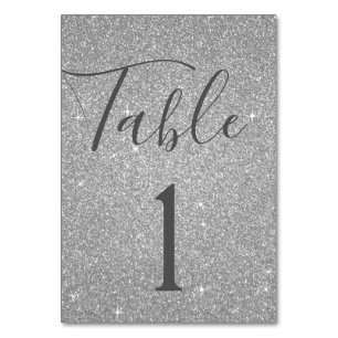Numeração De Mesa Número da Tabela Sparkle do Luxury Silver