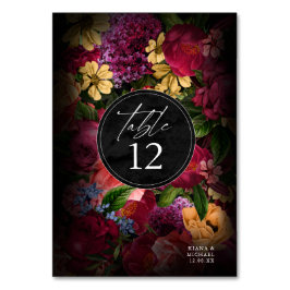 Numeração De Mesa Número da Tabela Sultry Nights Floral Wedding ID82