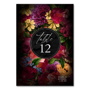 Numeração De Mesa Número da Tabela Sultry Nights Floral Wedding ID82