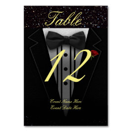 Numeração De Mesa Número da Tabela Tuxedo Preta