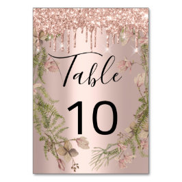 Numeração De Mesa Número da tabela Unidades pretas Rosa de faísca fl