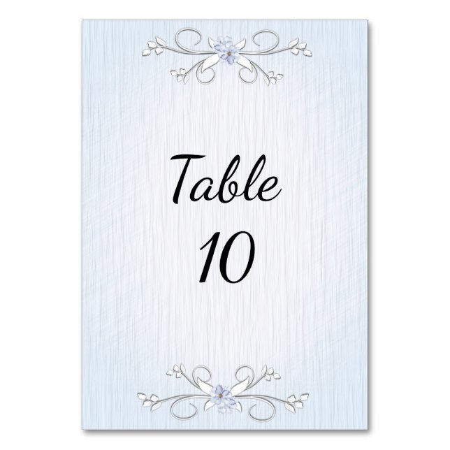 Numeração De Mesa Número de Mesa Azul Delicado (Frente)