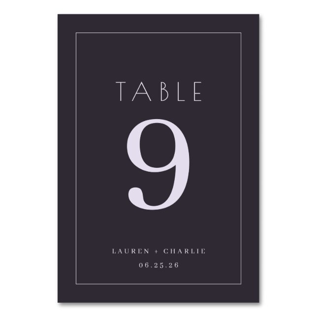 Numeração De Mesa Número de Mesa Azul Elegante (Frente)