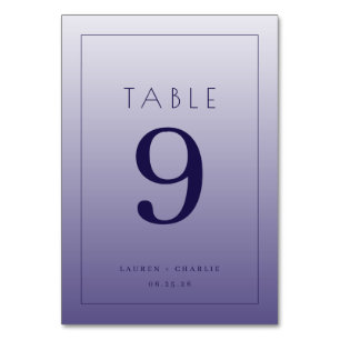 Numeração De Mesa Número de Mesa com Gradiente Roxo Elegante