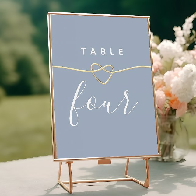 Numeração De Mesa Número de Mesa de Casamento Azul Empoeirado com Co (Criador carregado)