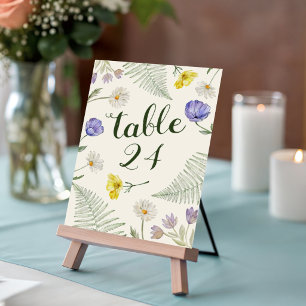 Numeração De Mesa Número de Mesa de Casamento Boho Verde e Bege com