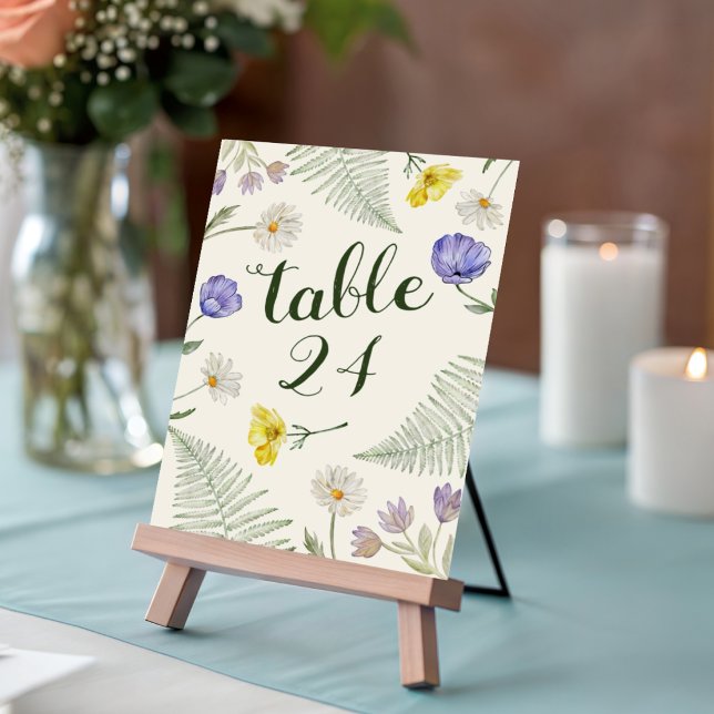 Numeração De Mesa Número de Mesa de Casamento Boho Verde e Bege com  (Criador carregado)