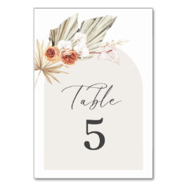 Numeração De Mesa Número de Mesa de Casamento Botânico Boho