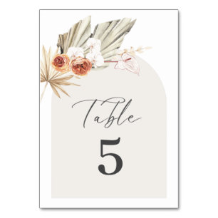 Numeração De Mesa Número de Mesa de Casamento Botânico Boho