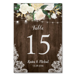 Numeração De Mesa Número de Mesa de Casamento Chic com Renda Floral 