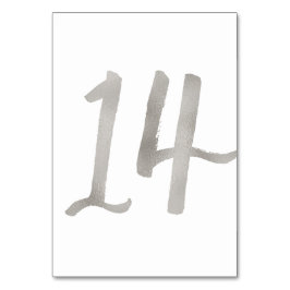 Numeração De Mesa Número de mesa de casamento chique em folha de pra