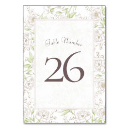 Numeração De Mesa Número de Mesa de Casamento Clássico Rosa Branca