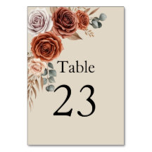 Número de Mesa de Casamento com Terracota e Grama