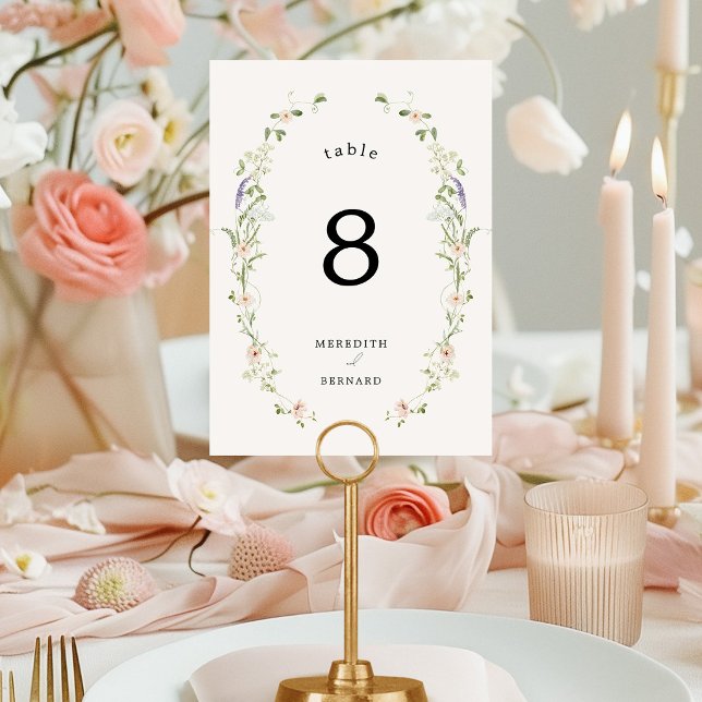 Numeração De Mesa Número de Mesa de Casamento de Flores Silvestres R (Criador carregado)