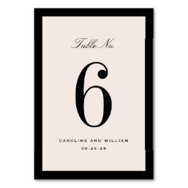 Numeração De Mesa Número de Mesa de Casamento Elegância Clássica Pre