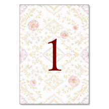 Número de mesa de casamento elegante