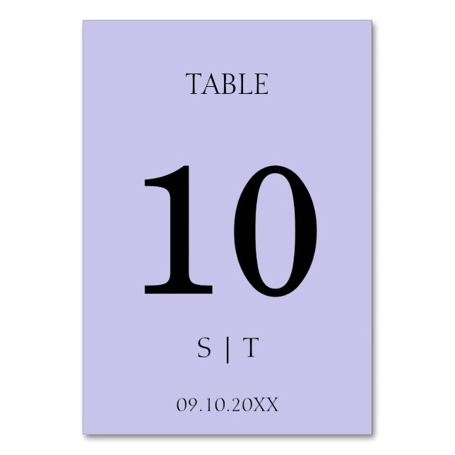 Numeração De Mesa Número de mesa de casamento elegante (Frente)