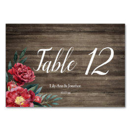 Numeração De Mesa Número de Mesa de Casamento em Madeira Rústica com