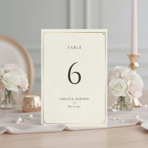 Numeração De Mesa Número de Mesa de Casamento em Marfim Pastoral Fra