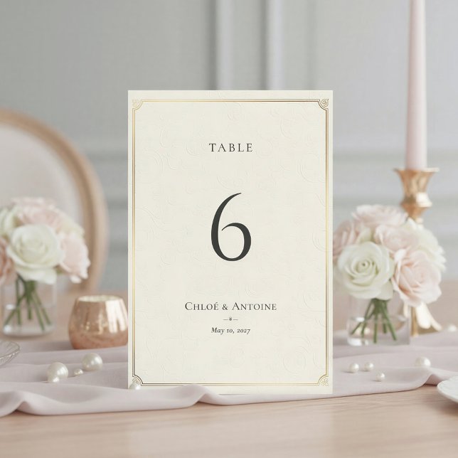 Numeração De Mesa Número de Mesa de Casamento em Marfim Pastoral Fra (Criador carregado)