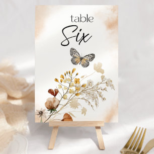 Numeração De Mesa Número de Mesa de Casamento Floral Botânico Vintag