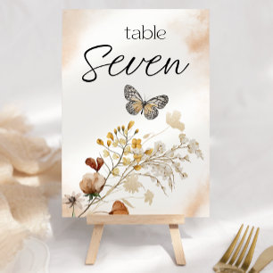 Numeração De Mesa Número de Mesa de Casamento Floral Botânico Vintag