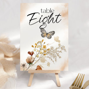 Numeração De Mesa Número de Mesa de Casamento Floral Botânico Vintag
