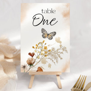 Numeração De Mesa Número de Mesa de Casamento Floral Botânico Vintag