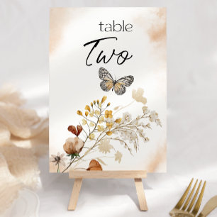 Numeração De Mesa Número de Mesa de Casamento Floral Minúsculo Botân