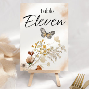 Numeração De Mesa Número de Mesa de Casamento Floral Pequeno Botânic