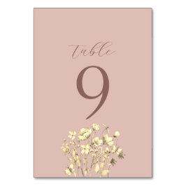 Numeração De Mesa Número de Mesa de Casamento Floral Rosado