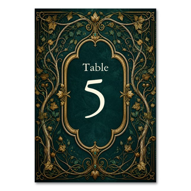 Numeração De Mesa Número de Mesa de Casamento Floresta Encantada (Frente)