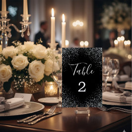 Numeração De Mesa Número de Mesa de Casamento Luxo Brilhos e Faíscas