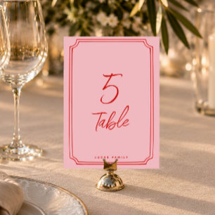 Numeração De Mesa Número de mesa de casamento manuscrito simples e e