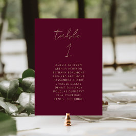 Numeração De Mesa Número de Mesa de Casamento Moderno em Dourado e B
