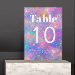 Numeração De Mesa Número de Mesa de Casamento Opala Dourada Minimali