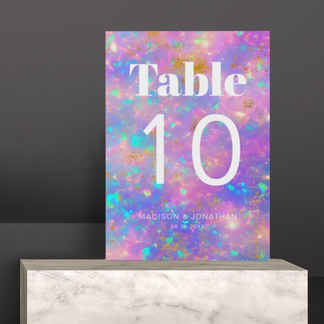 Numeração De Mesa Número de Mesa de Casamento Opala Dourada Minimali (Criador carregado)