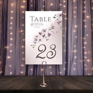 Numeração De Mesa Número de Mesa de Casamento Orquídea Beije Elegant