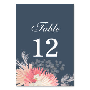 Numeração De Mesa Número de Mesa de Casamento Orquídea Tropical Azul