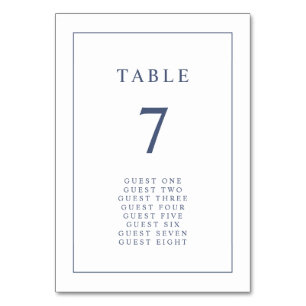 Numeração De Mesa Número de Mesa de Casamento Simples Elegante